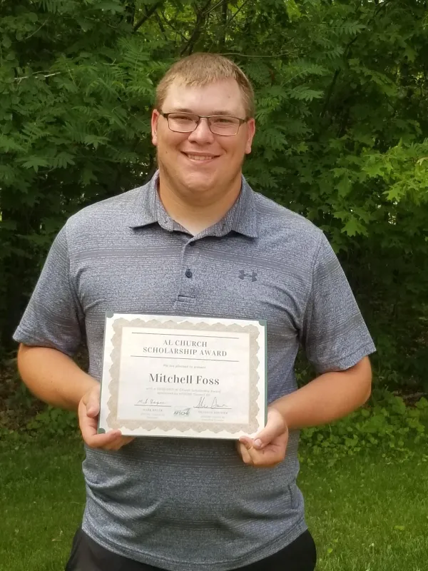2020-2021 Al Church Scholarship Winner, Mitchell Foss