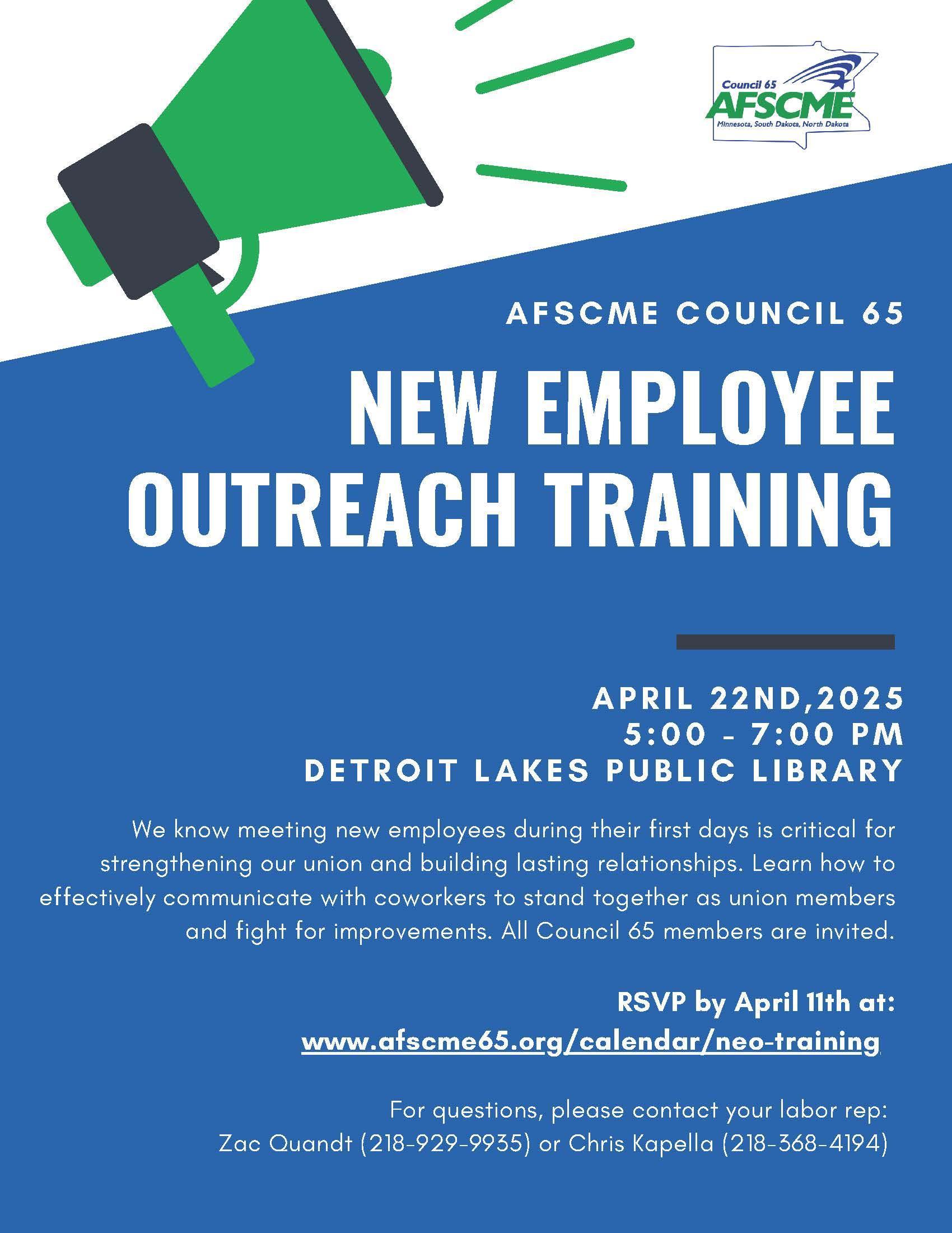 NEO Training Flyer