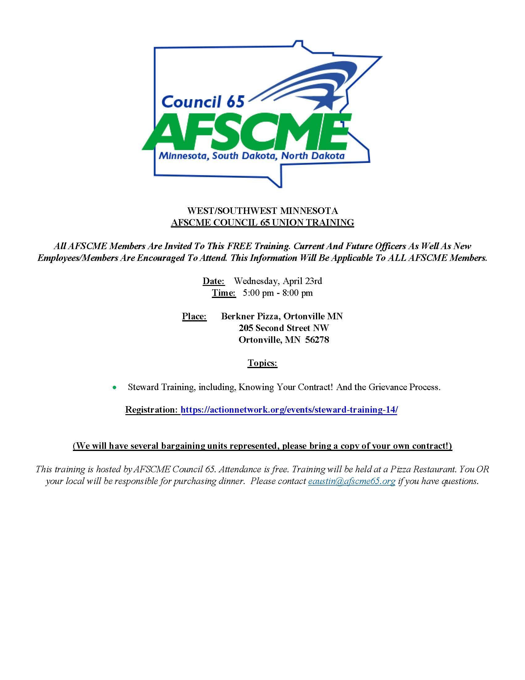 Training Flyer