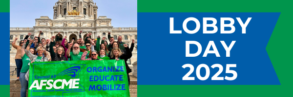 AFSCME members at MN state capitol building
