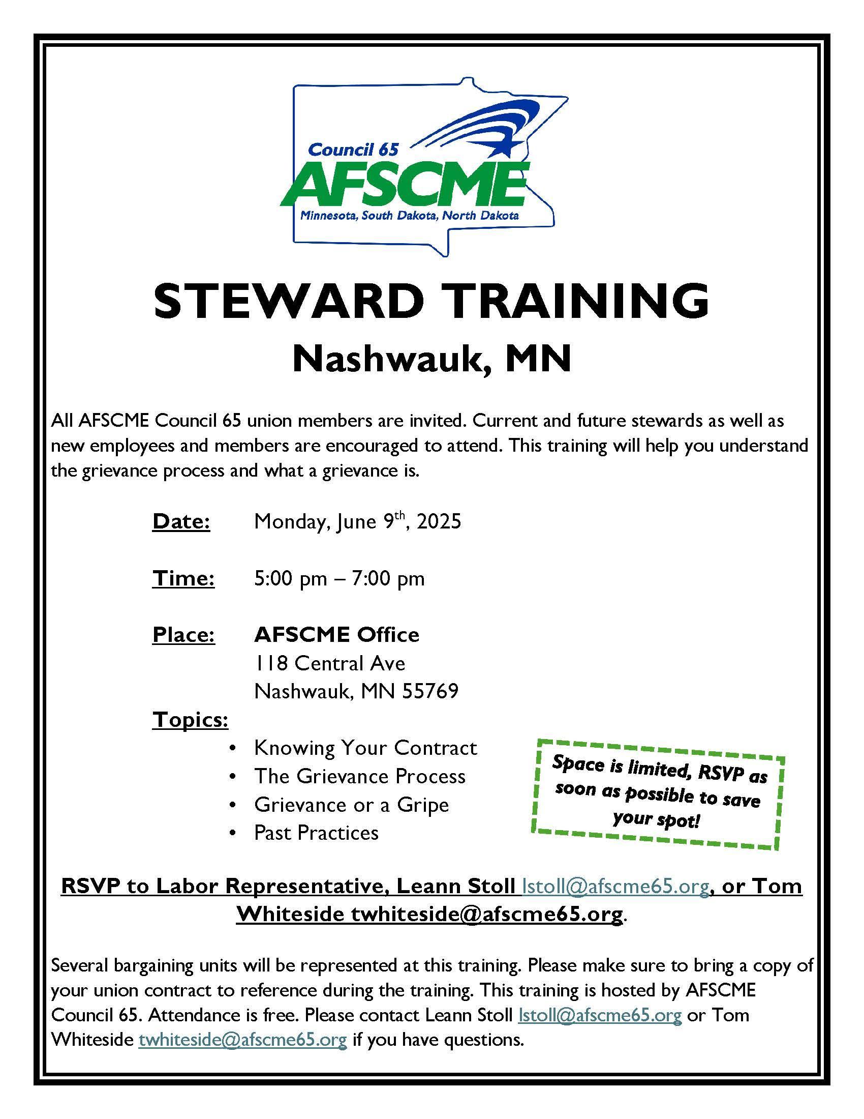 Training Flyer